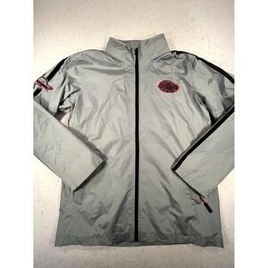 Barrett Jackson Collector Car Auctions Jacket Mens Medium Gray Full Zip Racing